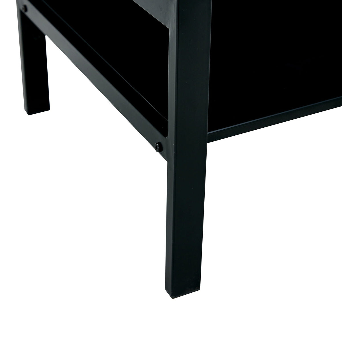 Glass Lift Top Coffee Table with Storage Shelf - Black