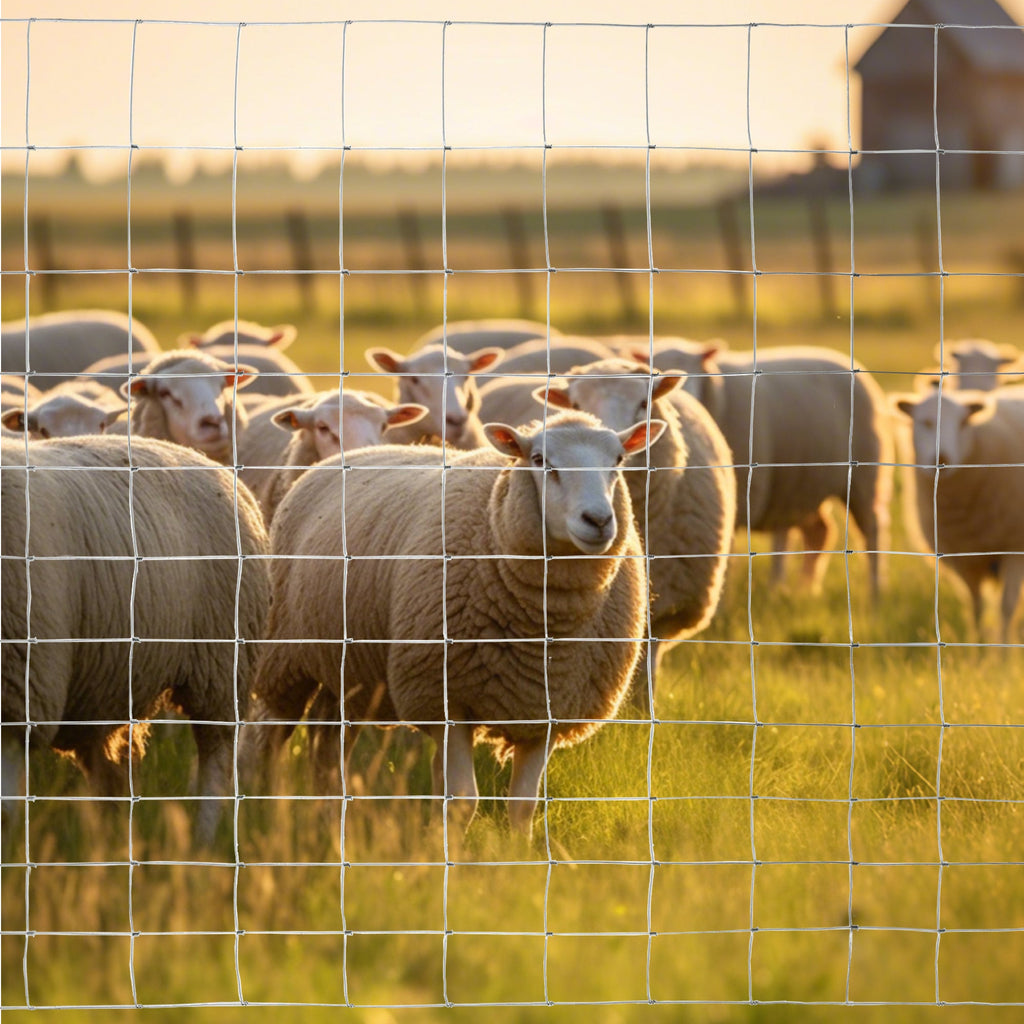 5x164 ft Advanced Weave Wire Fencing with Galvanized Finish - Silver