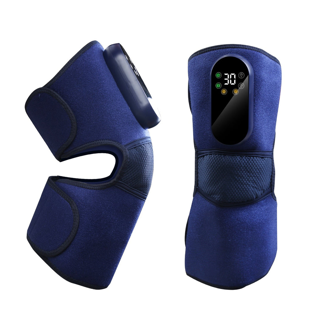 Cordless Knee Massager Heated Knee Brace Wrap Electric Knee Heating Pad with 5-Level Heating 3-Level Vibration 3-Mode & 3-Level Air Compression