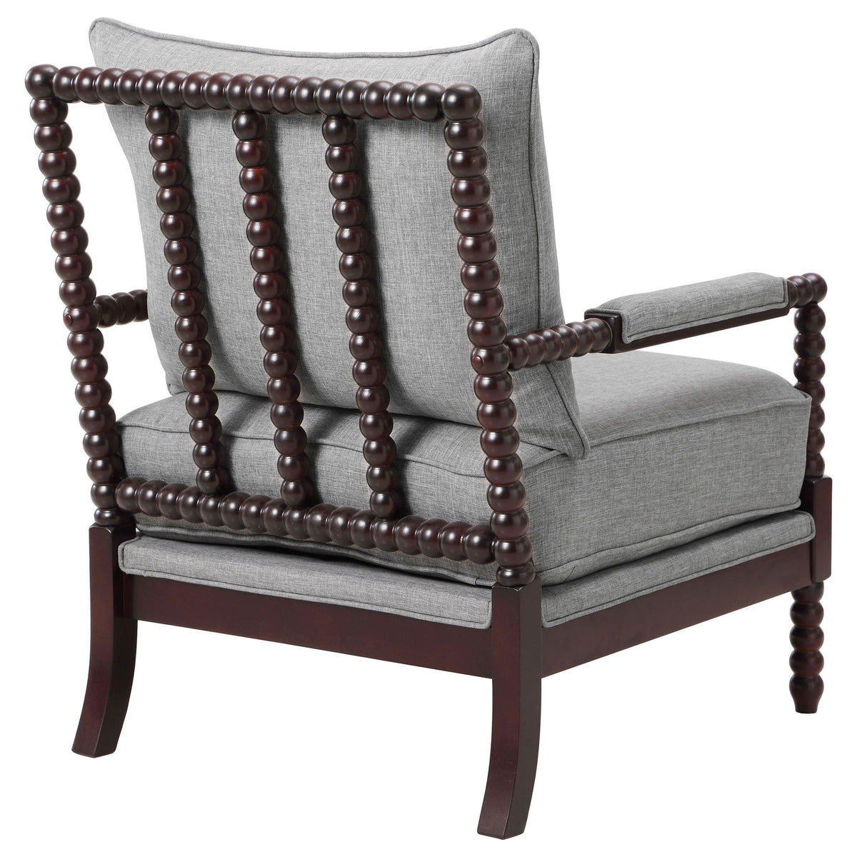 Removable Back Accent Chair with Plush Cushion - Beige, White, or Dark Gray