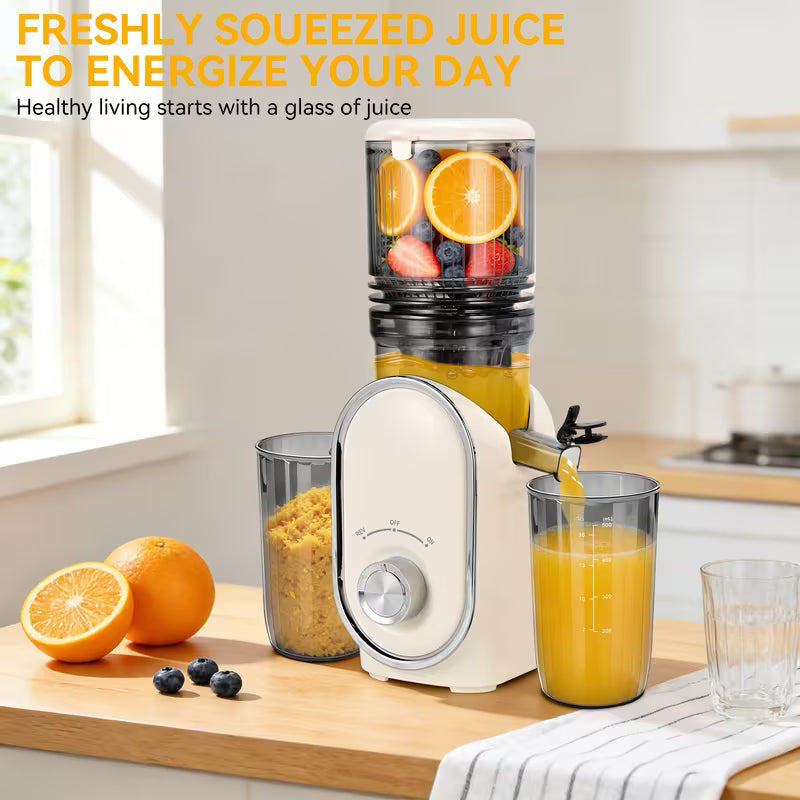 5.2-Inch Cold Press Juicer and Blender with Wide Chute
