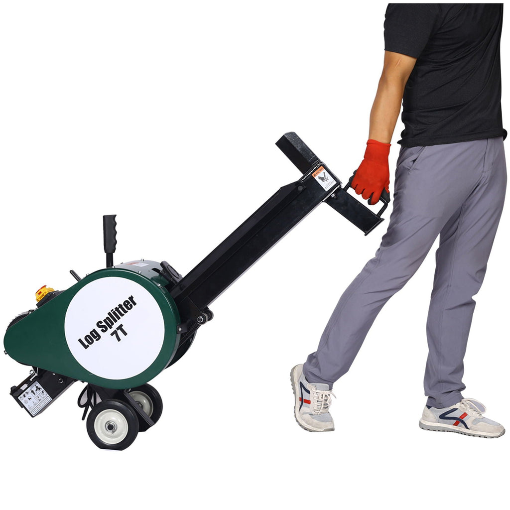 Electric Log Splitter 7 Ton with Double Flywheel - Black