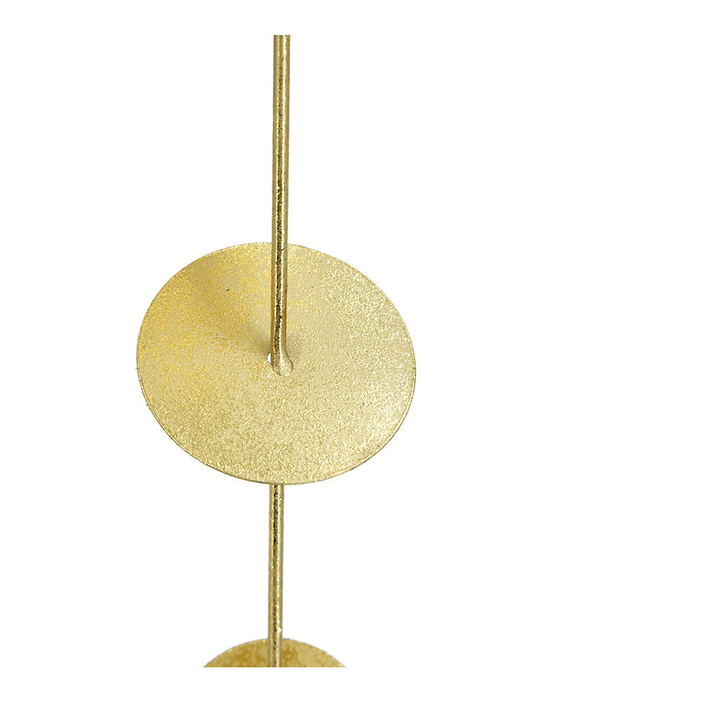 Metal Decorative Wall Art with Frame - Set of 3 - Gold