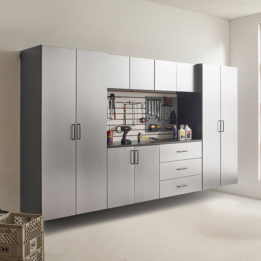 Astro Series - Wall Mounted Base Door Storage Cabinet - Metallic Gray
