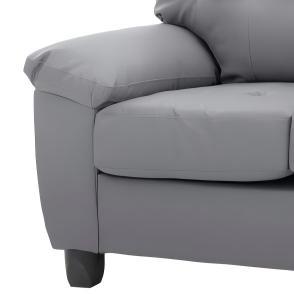 Stylish Loveseat With Padded Arms - Black or Dark Gray