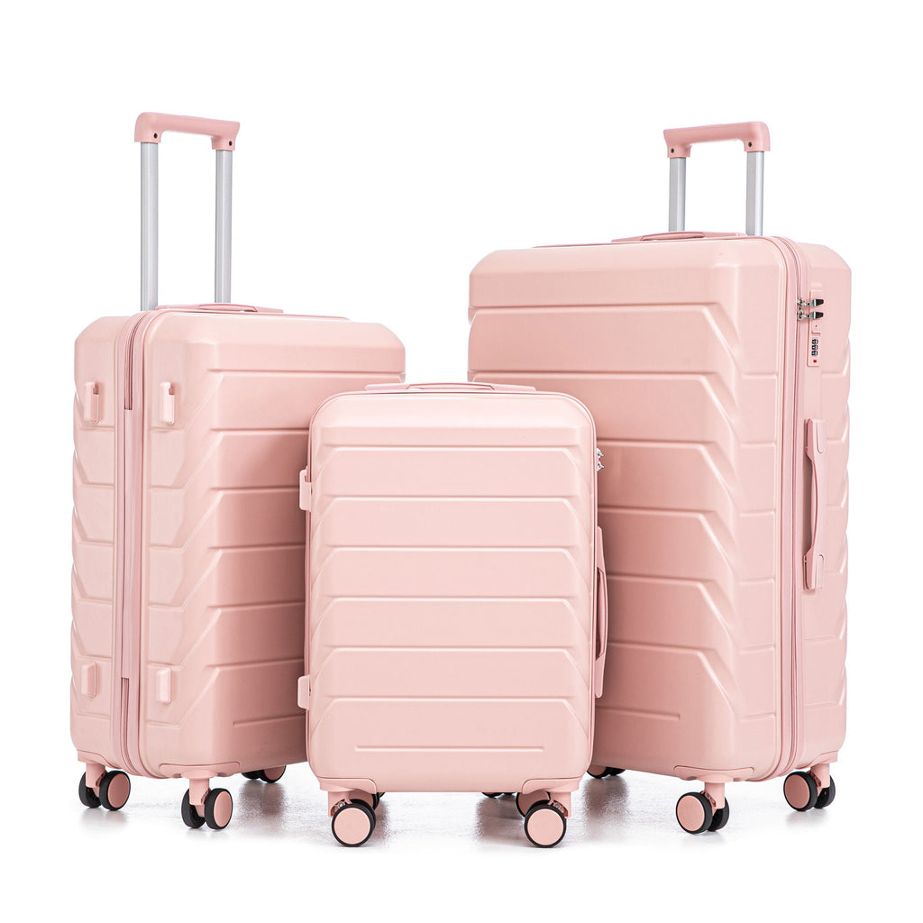3 Pieces Set Spinner Wheel Luggage With Combination Lock
