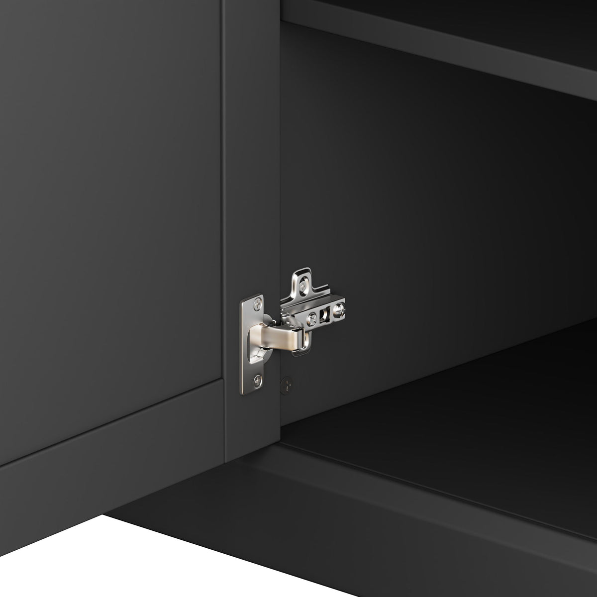 Minimalist Entertainment Wall Unit Set with Adjustable Bridge for TVs Up to 75" - White or Black