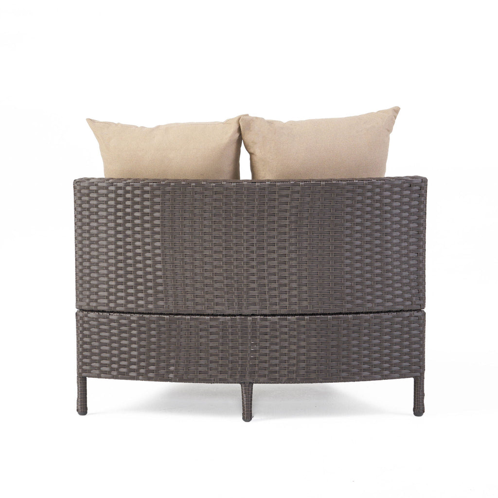 Pt Limon Modern Outdoor Single Sofa with Iron Frame – Pearl Silver or Light Brown
