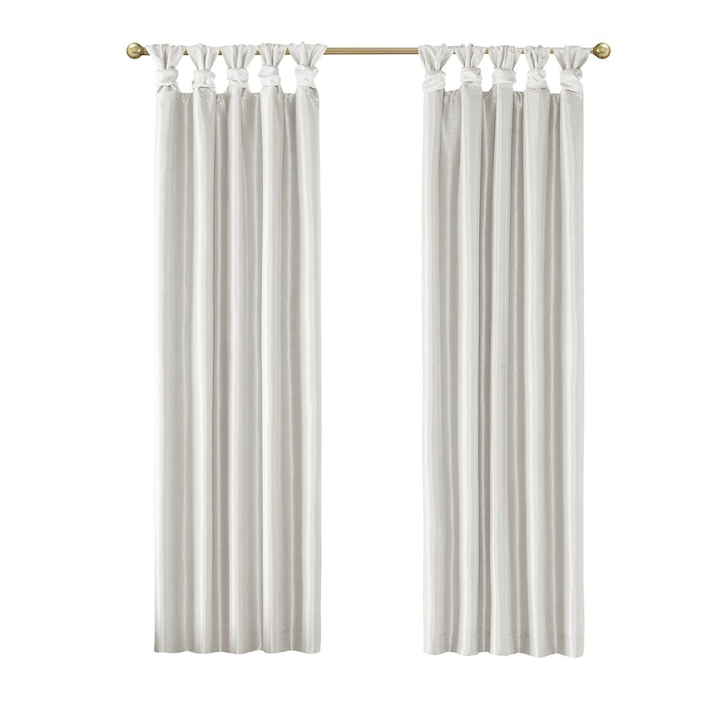 Twist Tab Total Blackout Window Curtain Panel White 50x95