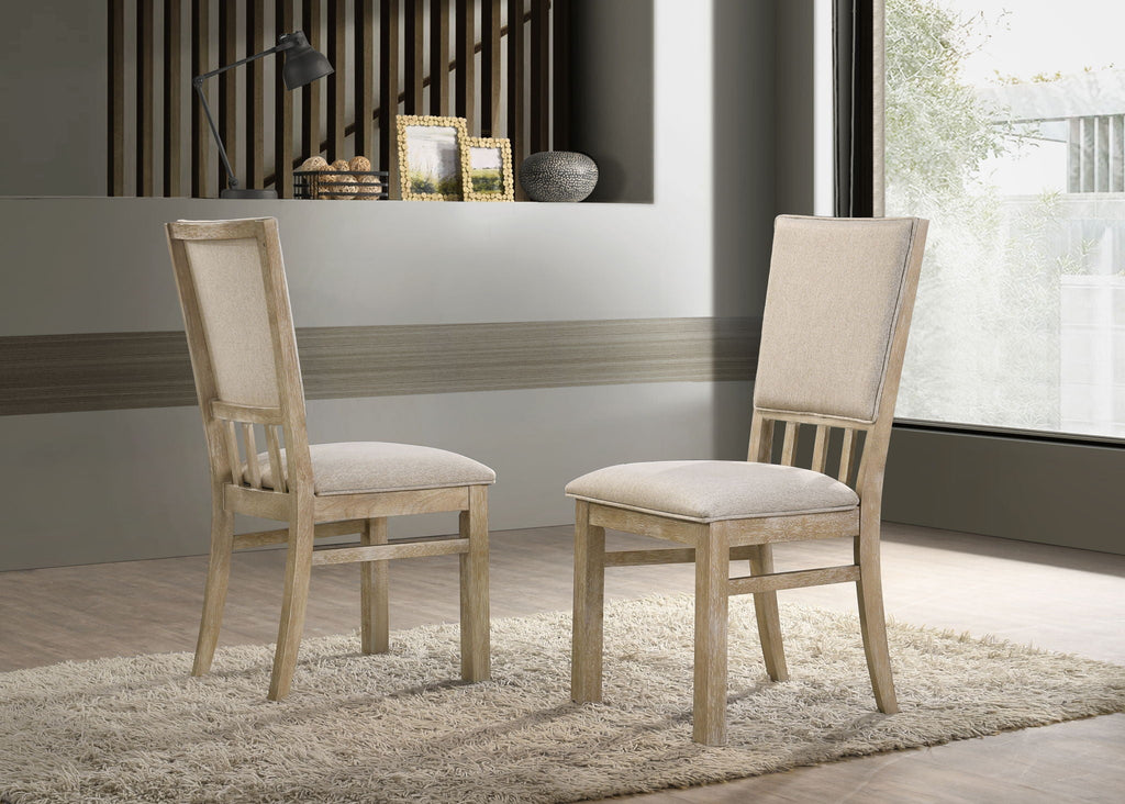 Wide Dining Chair Set with Comfort Design – Reclaimed Wheat