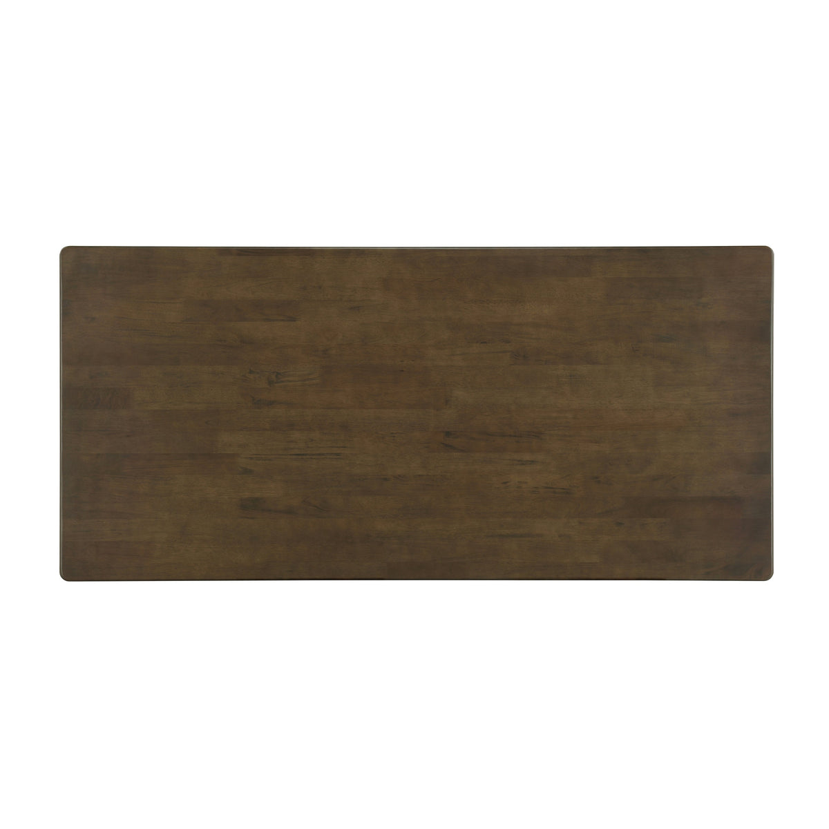Walnut Rubber Wood Dining Table with Rattan Accents - 70.87"L