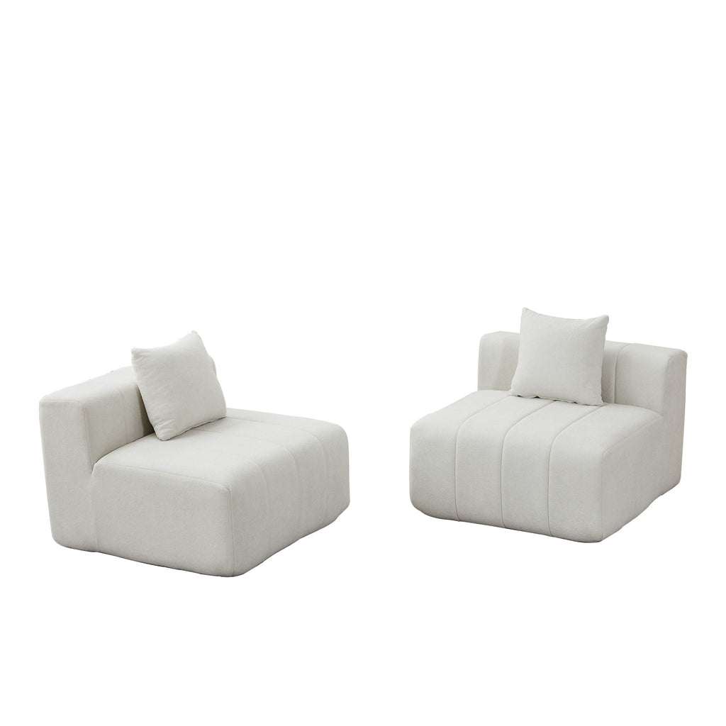 Modular Sectional Sofa with 2 Pillows – Symmetrical Design