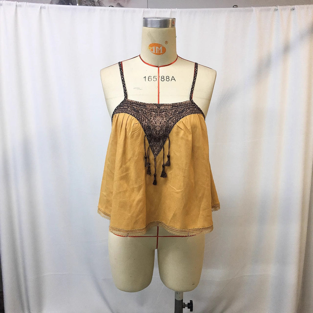 Chinese Style Retro Suspender Top