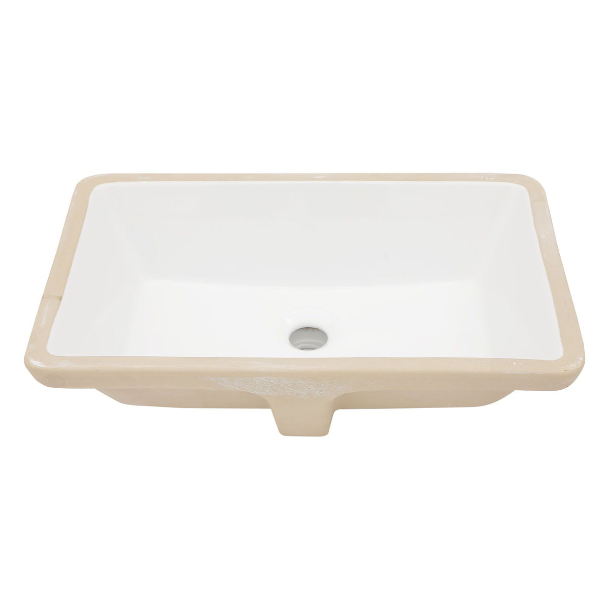 Modern Ceramic Undermount Bathroom Sink with Overflow - White or Black