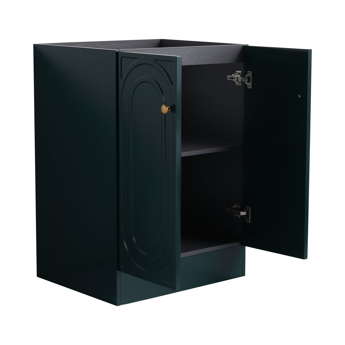 Modern Freestanding Bathroom Vanity with Soft Close Cabinet Doors - Pearl Silver, White, or Dark Green