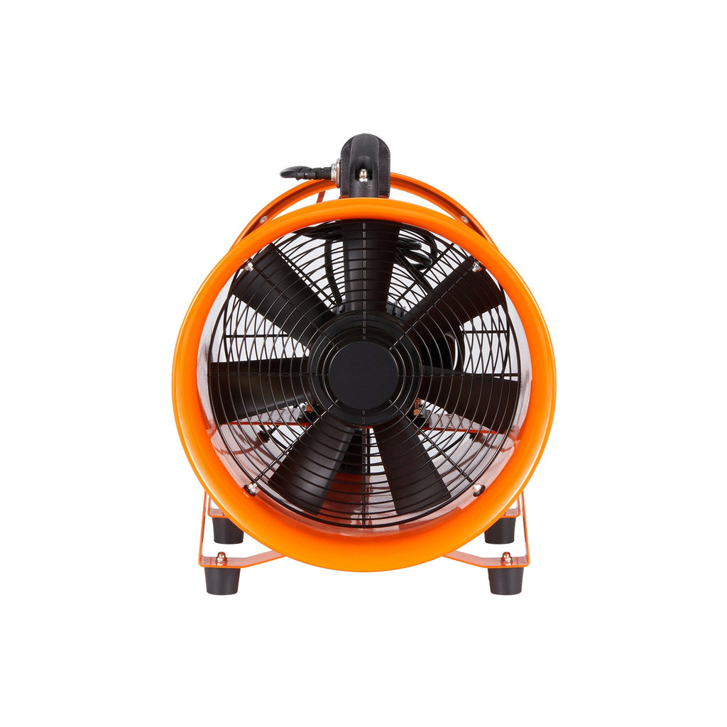 12-Inch Heavy Duty Cylinder Ventilation Fan with 16.4ft Duct Hose - Iron