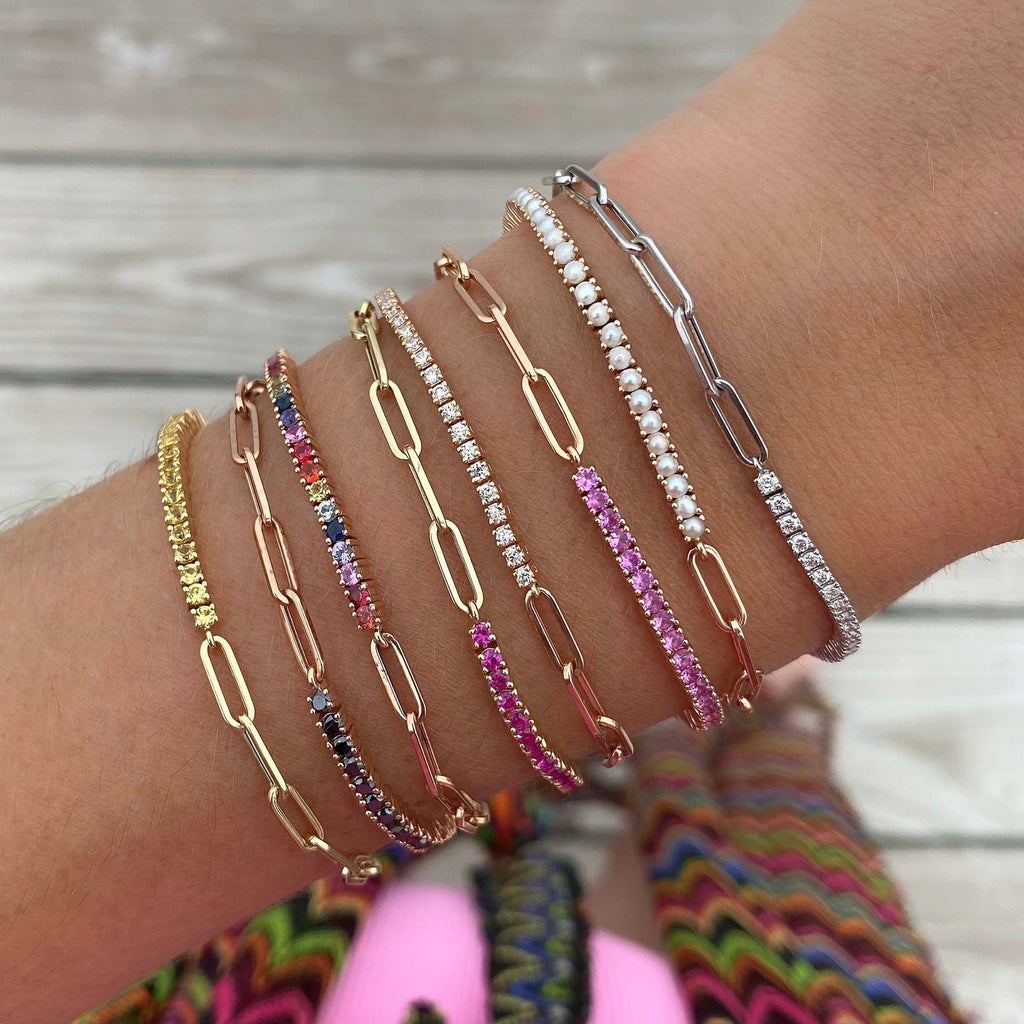 S925 Micro-inlaid Diamond Tennis Chain Bracelet