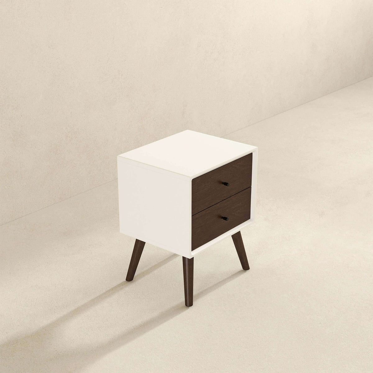 Caroline - Mid-Century Modern Style Night Stand 2 Drawer
