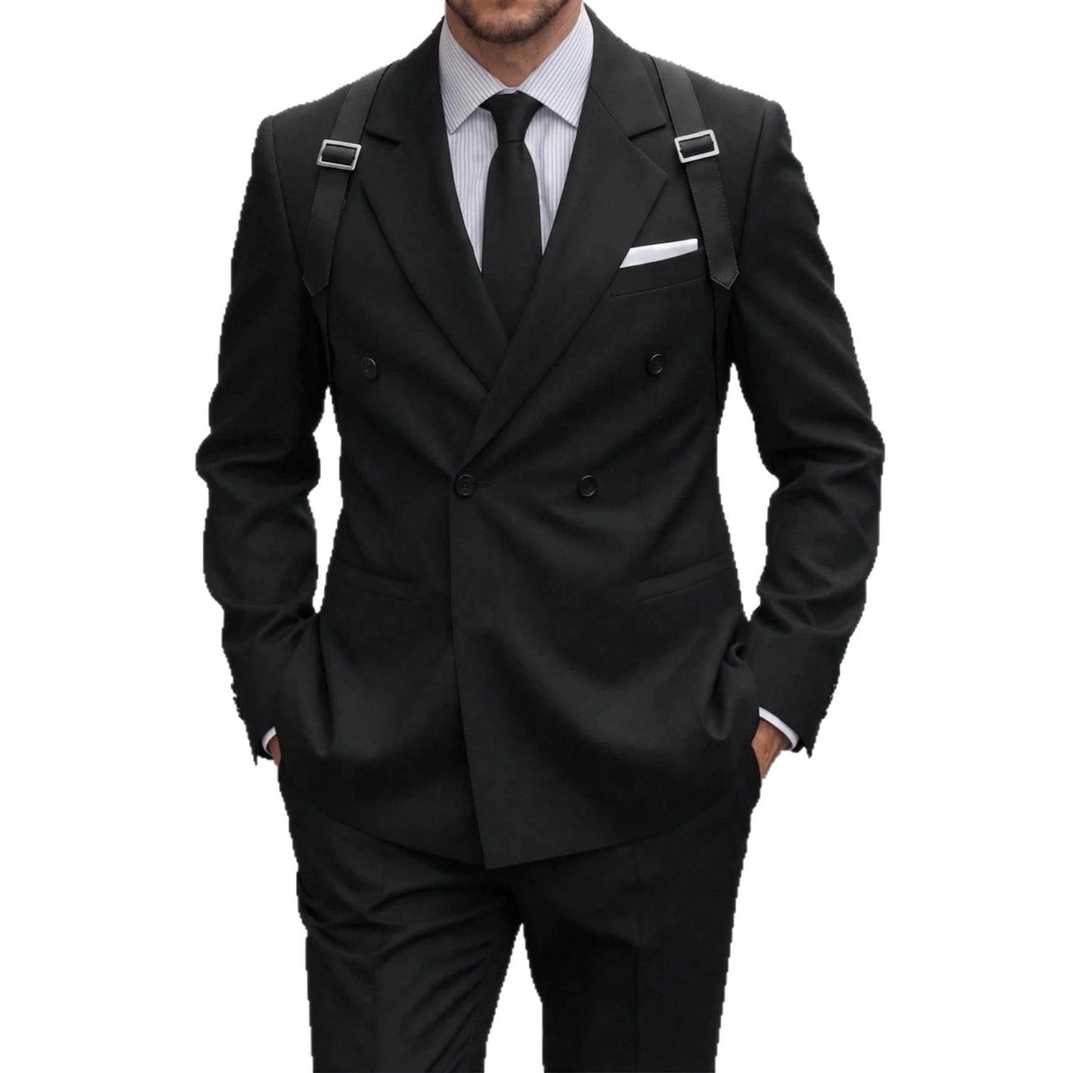 Mens Light-business Single-breasted Suit Jacket