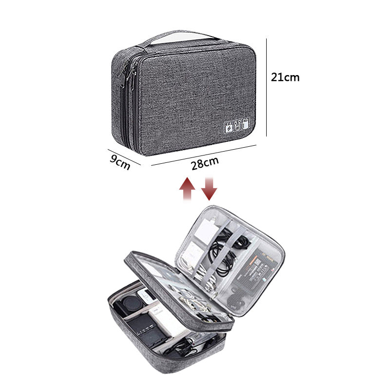 Electronics Organizer Travel Cable Bag Waterproof Digital Accessories Case