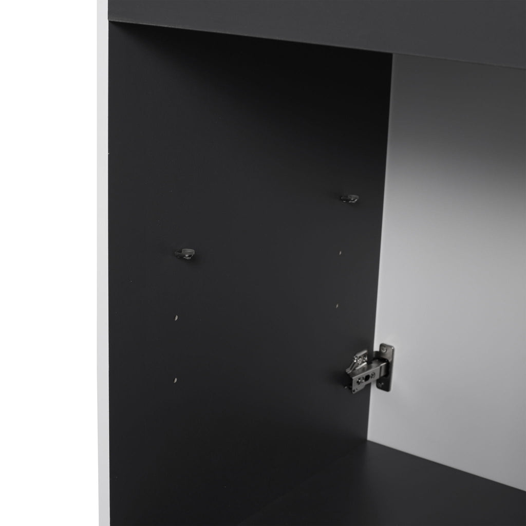 Modern Freestanding Bathroom Vanity with Soft Close Cabinet Doors - Pearl Silver, White, or Dark Green