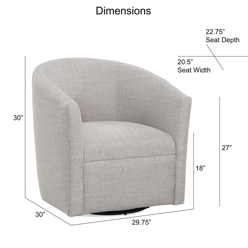 Swivel Barrel Chair with 360 Degree Rotation - Beige, Light Blue, or Red