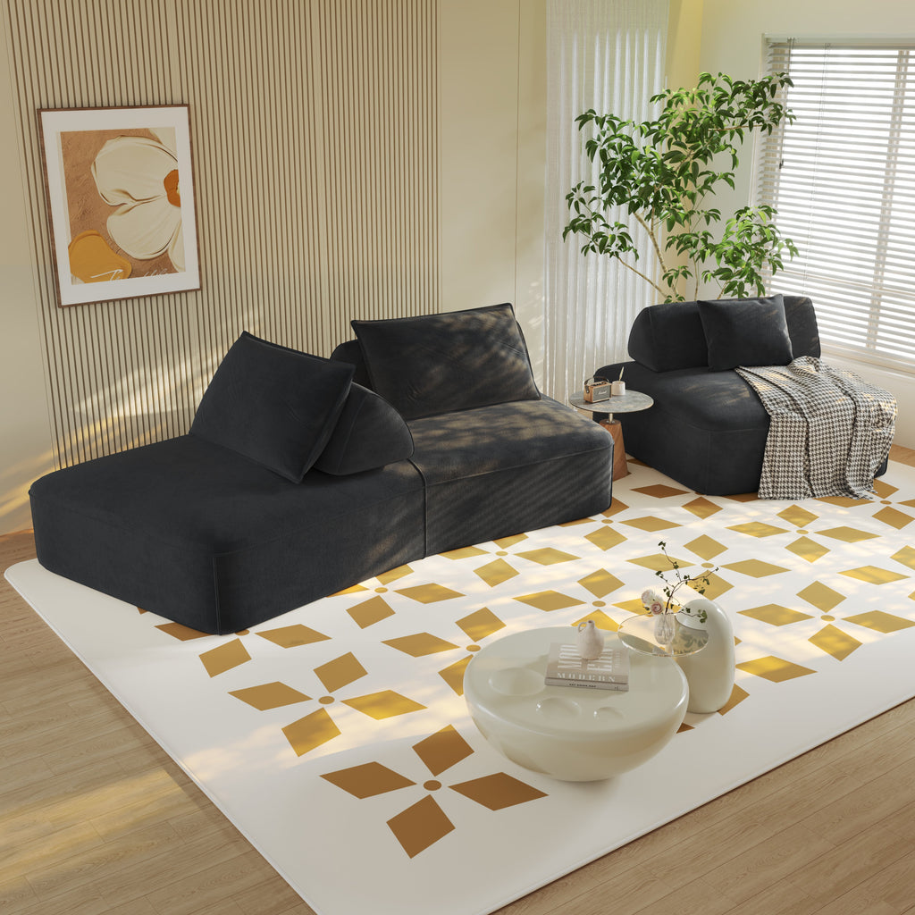 139" Modern Light Luxury Oversized Modular Sectional Sofa Set