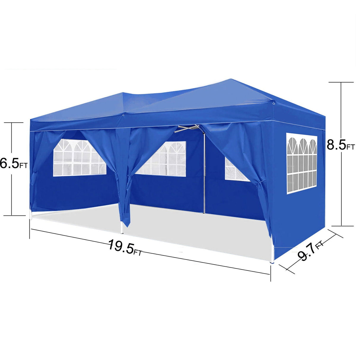 10'x20' Pop Up Canopy Tent with Removable Sidewalls and Carry Bag - White, Pink, Beige, Blue