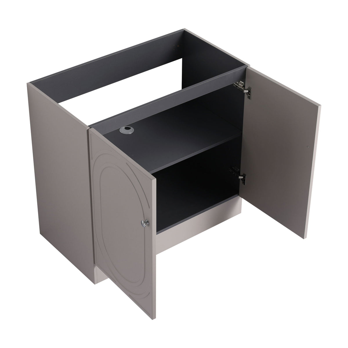 Modern Freestanding Bathroom Vanity with Soft Close Cabinet Doors - Pearl Silver, White, or Dark Green