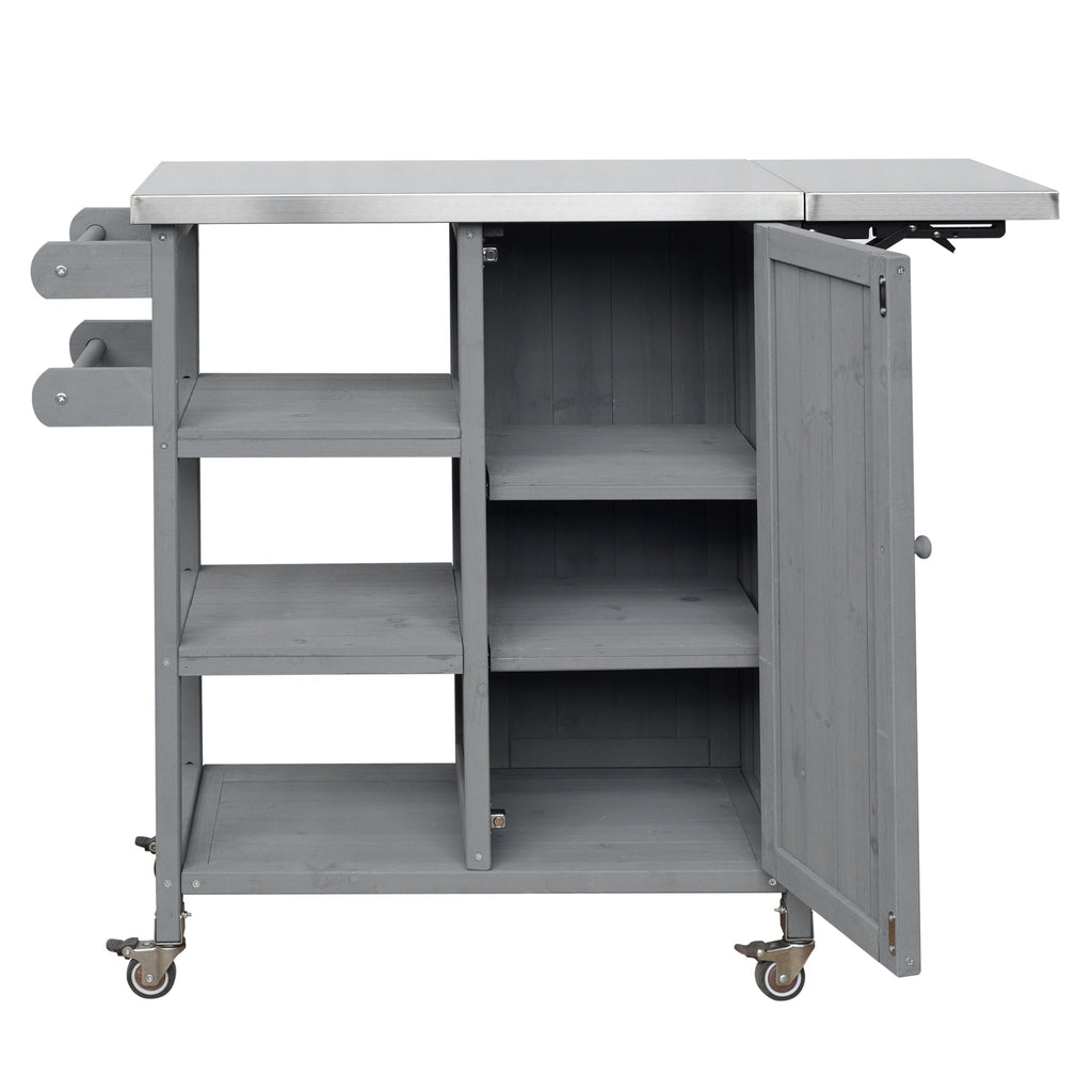 Foldable Outdoor Kitchen Island Patio Kitchen Cart