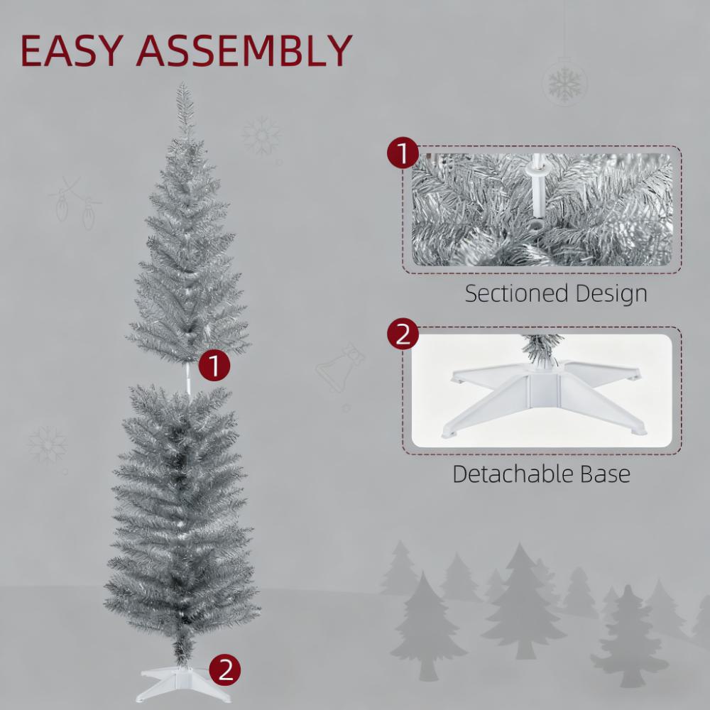 Slim Pencil Artificial Christmas Tree with 390 Branch Tips - Green