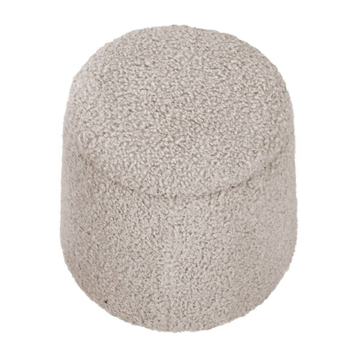 Elegant Round Storage Ottoman with Built-In Storage - Dark Green or Beige
