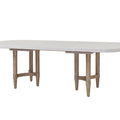 Double Pedestal Dining Table with Expandable Leaf - Sand