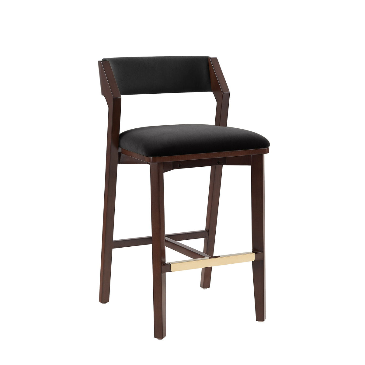 Bar Height Barstool with Backrest - Pearl Silver, White, Black, Dark Green