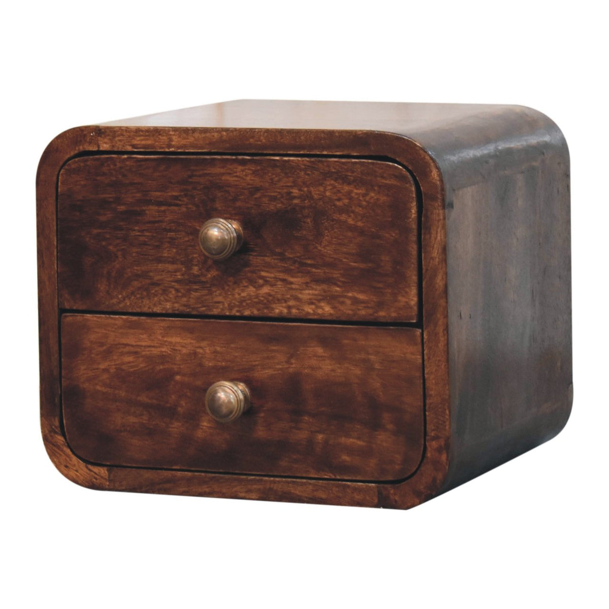 Solid Wood Mini Curved Nightstand