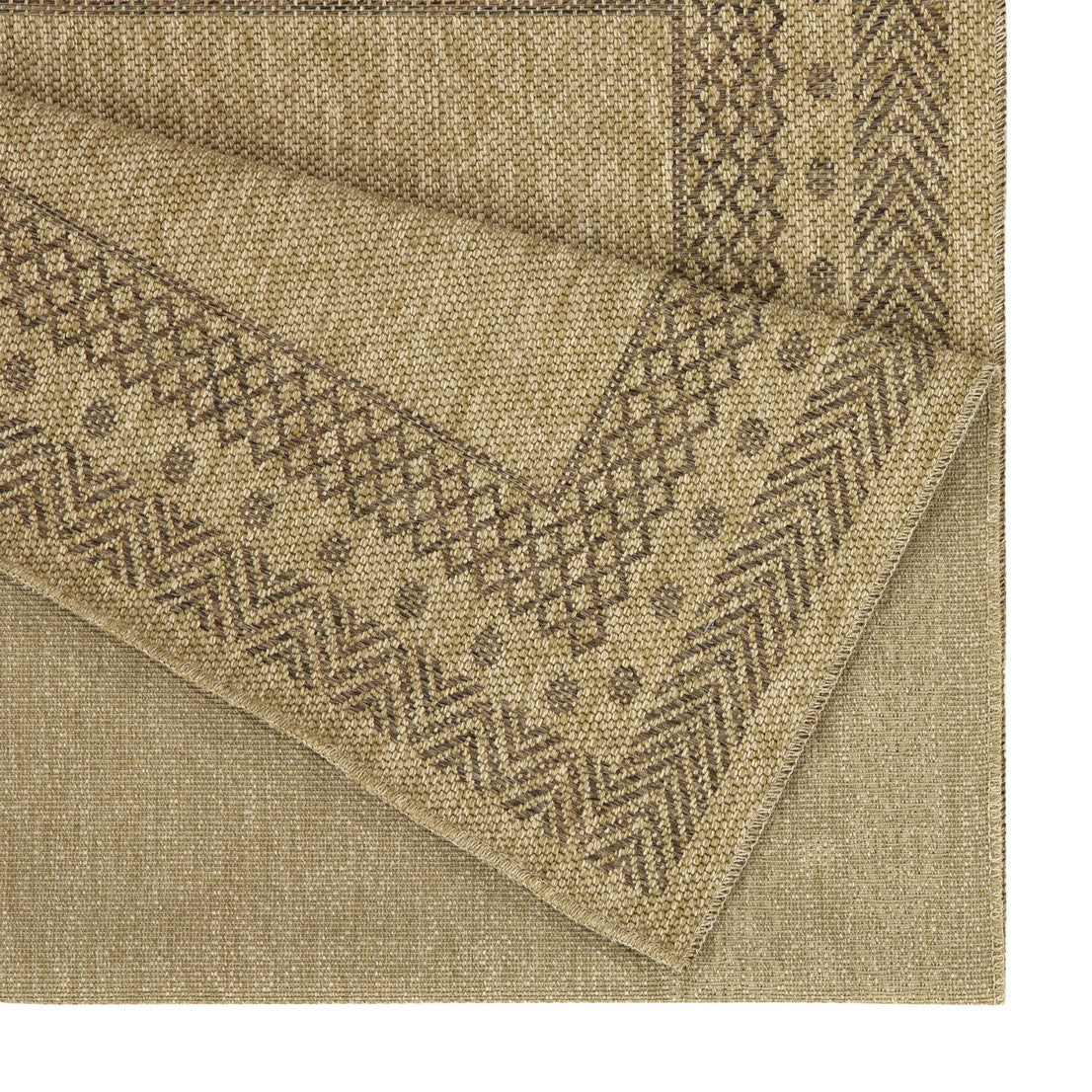 Jute/Mocha Indoor/Outdoor Area Rug with Durable Polypropylene - Earth GC_NTL1007