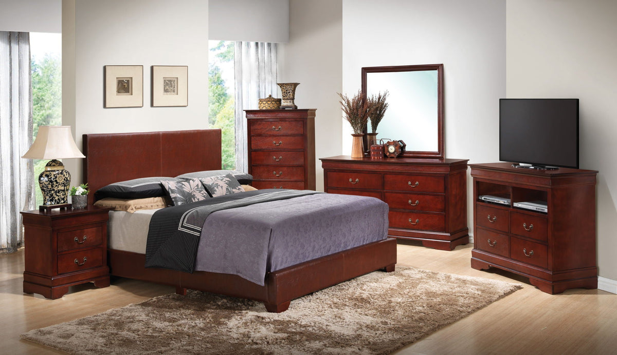 Elegant Platform Bed with Upholstered Finish - Multiple Colors