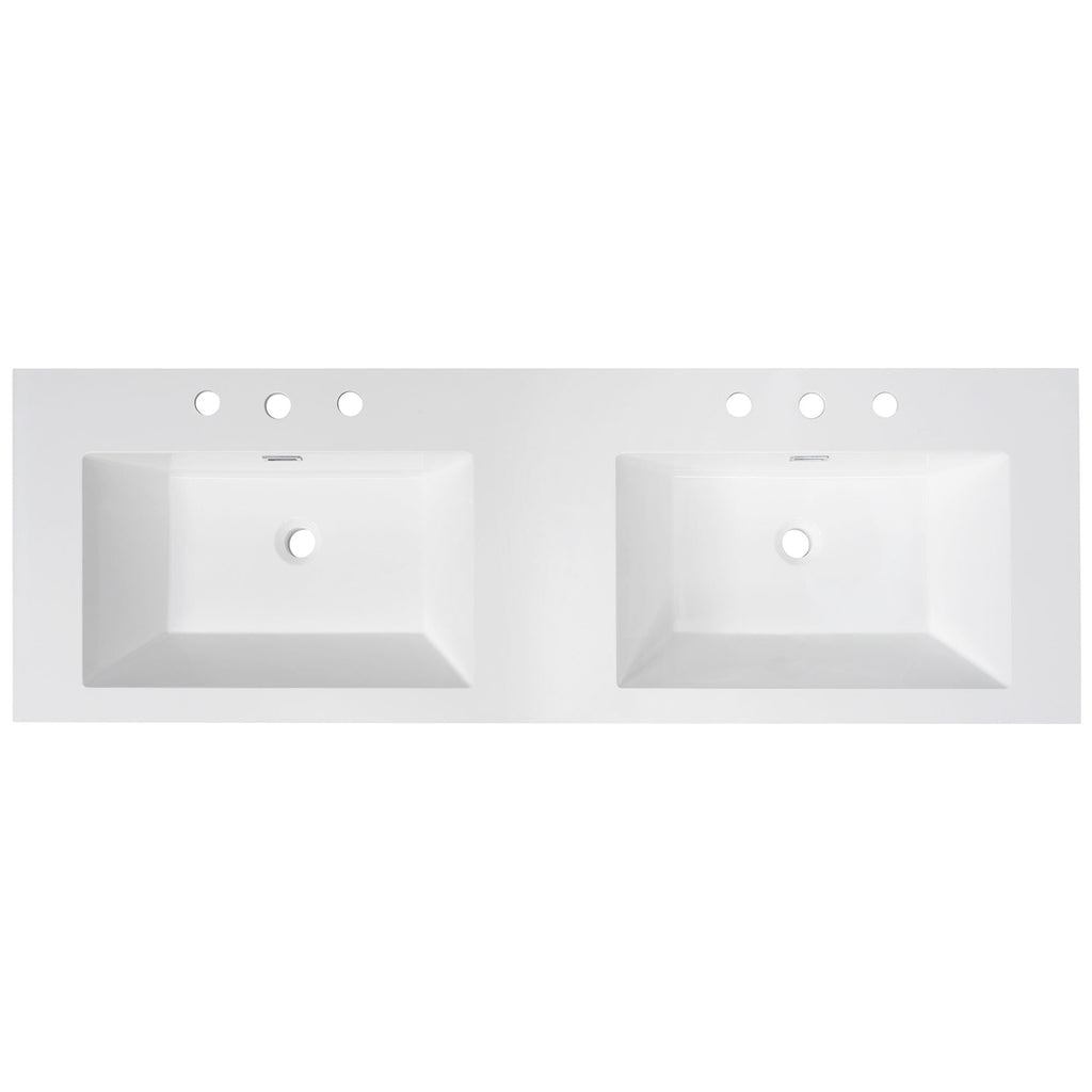 Vanity Top With Undermount Rectangular Double Sinks