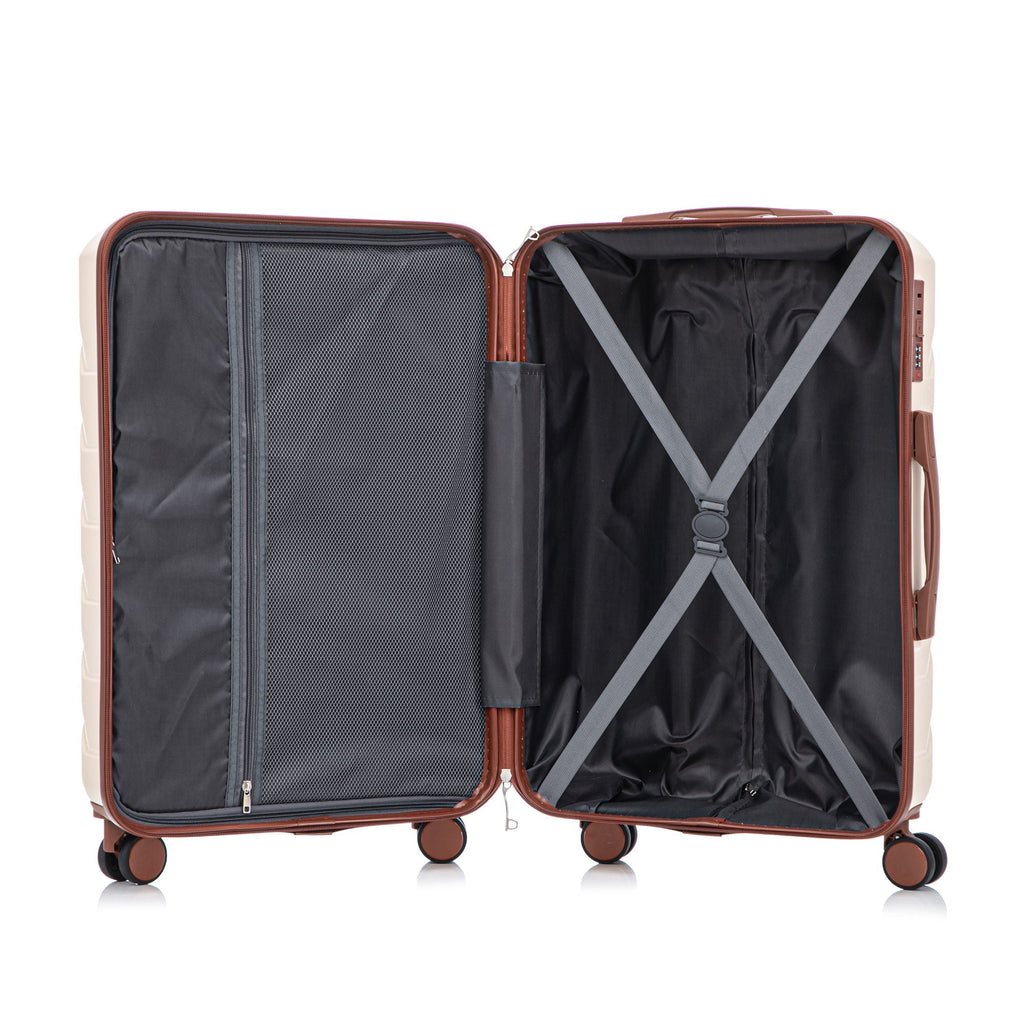 3 Pieces Set Spinner Wheel Luggage With Combination Lock