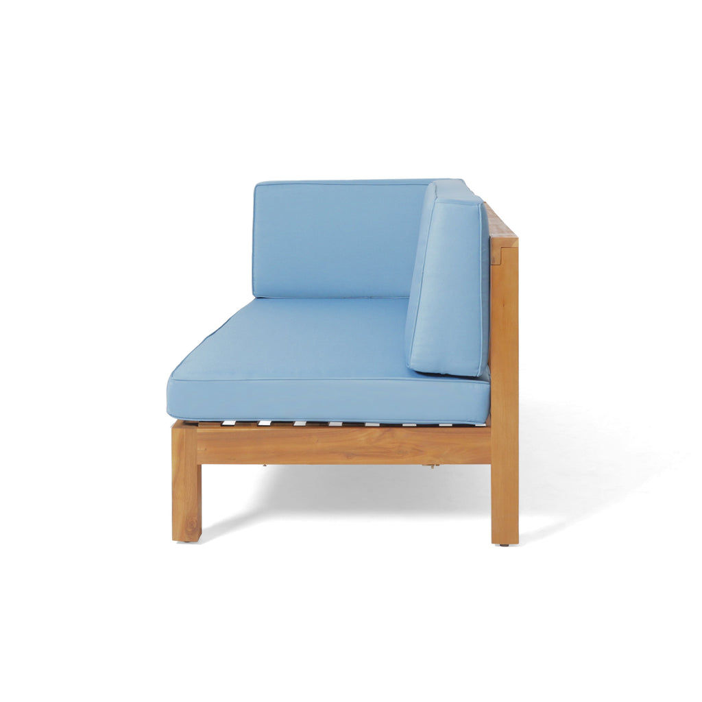 Brava X-Back 4-Piece Outdoor Sofa Set with Water-Resistant Cushions - Blue