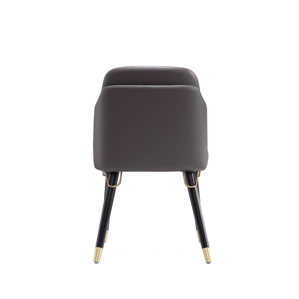 Estelle Dining Chair with Metal Accents – Dark Gray or Beige