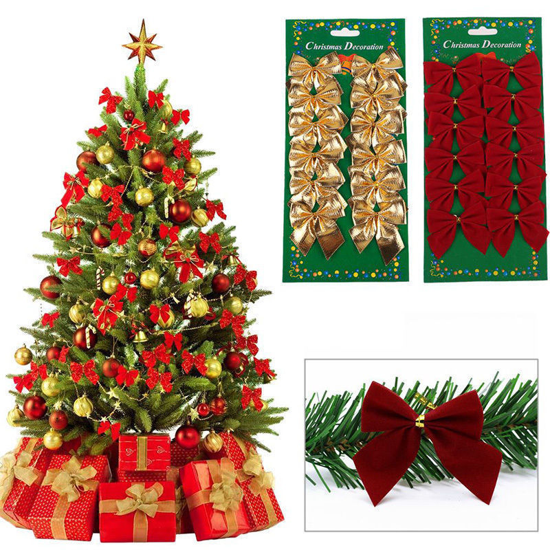 Christmas Tree Bow Ornament Decor