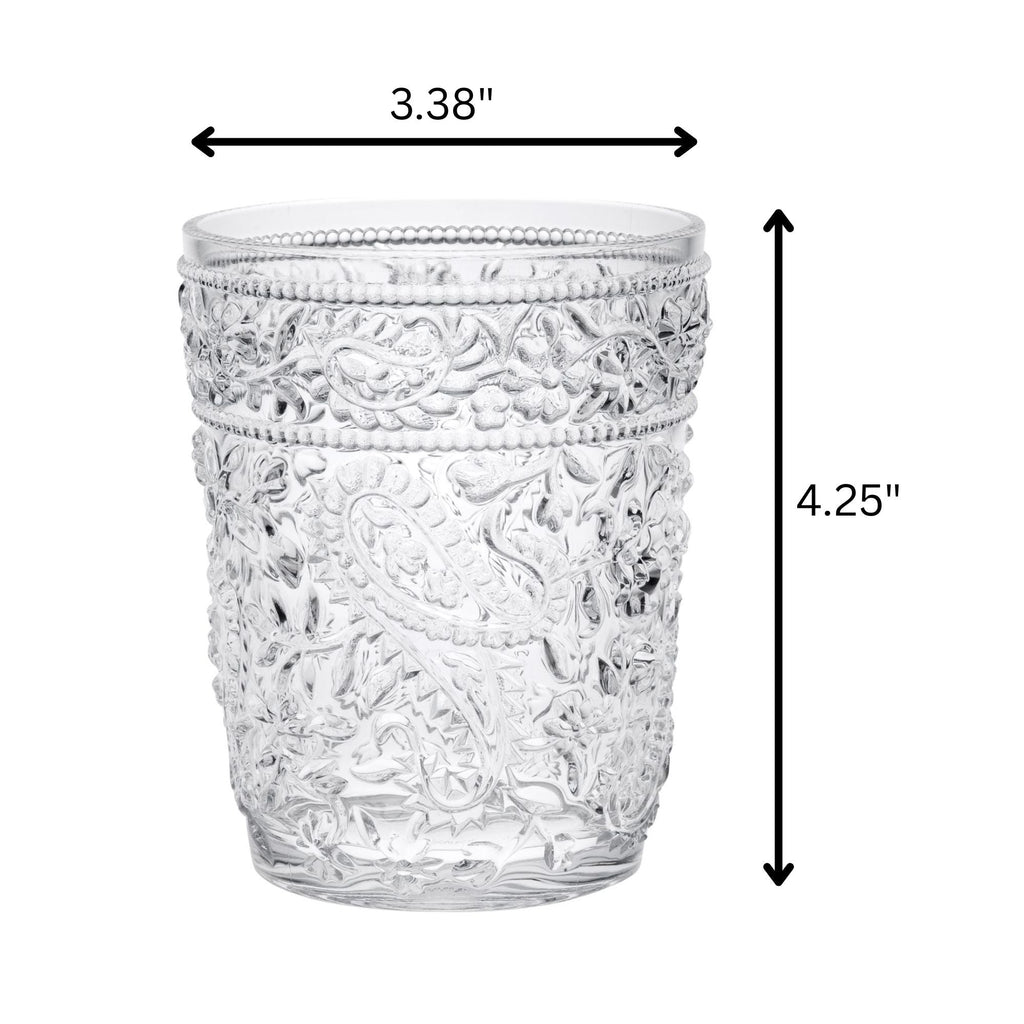 Paisley Acrylic Glasses Drinking (Set of 4)