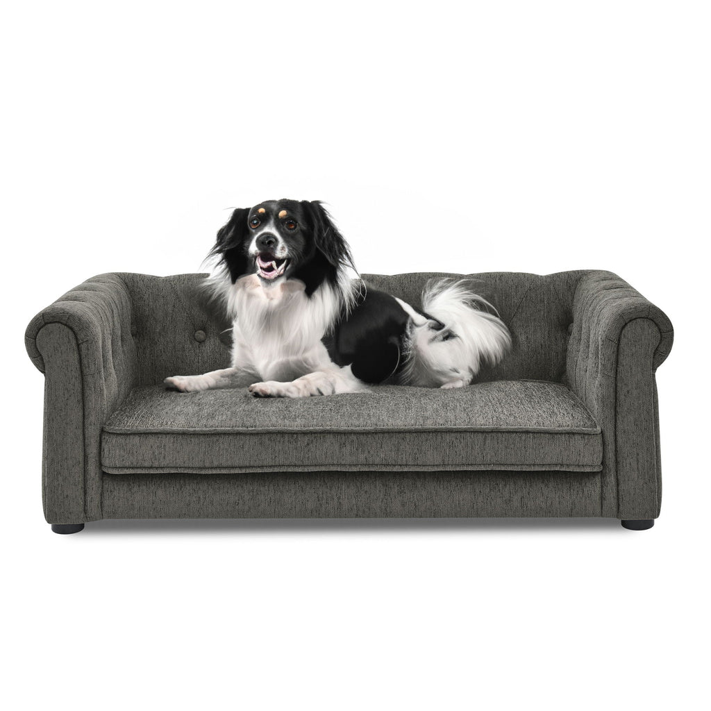 Modern Elegant Rectangle Pet Bed, Durable Elevated Dog Sofa