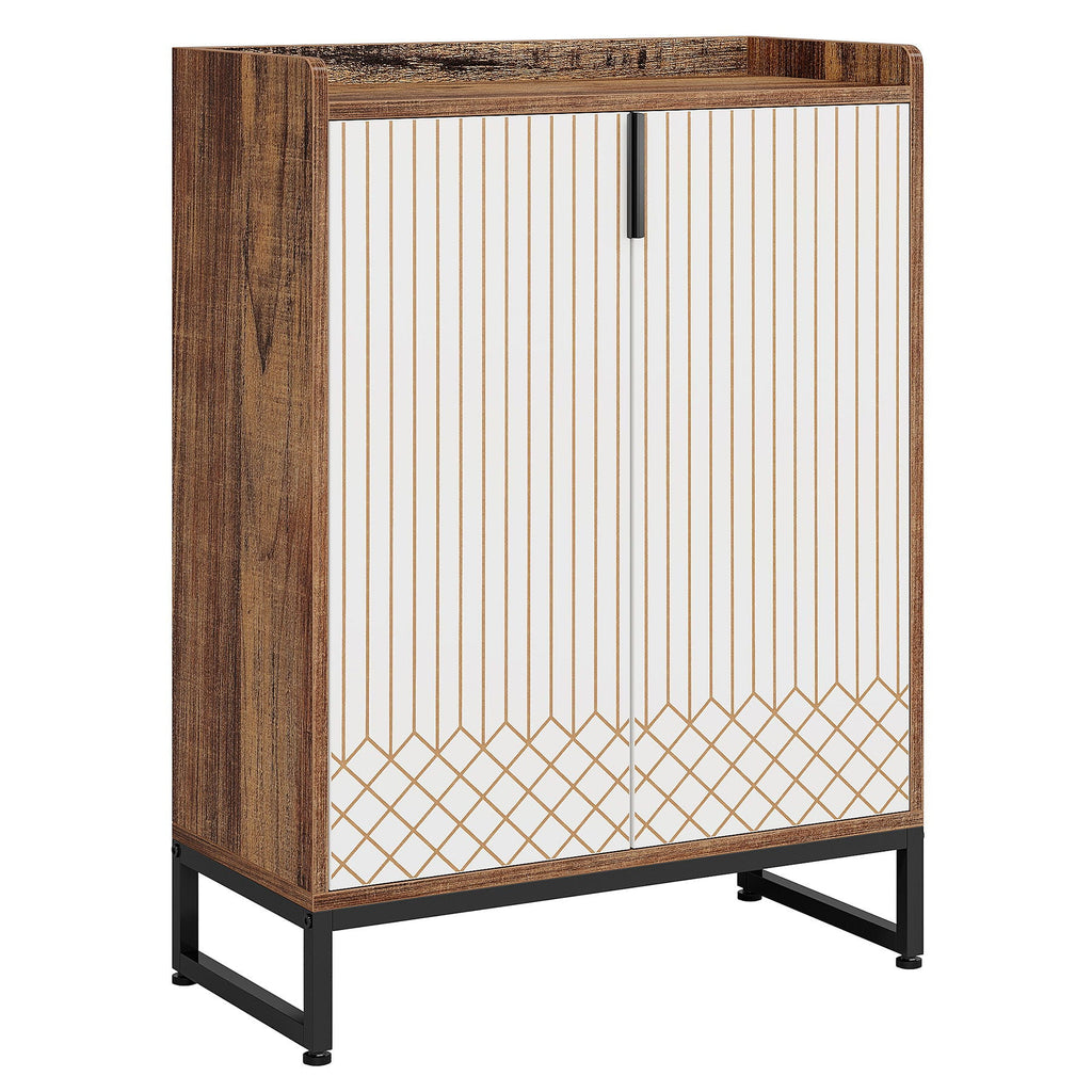 5 Tier Shoe Cabinet with Doors - Compact Storage Organizer