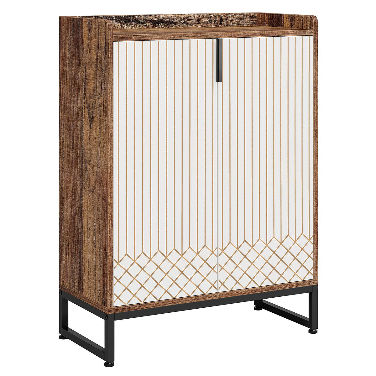 5 Tier Shoe Cabinet with Doors - Compact Storage Organizer