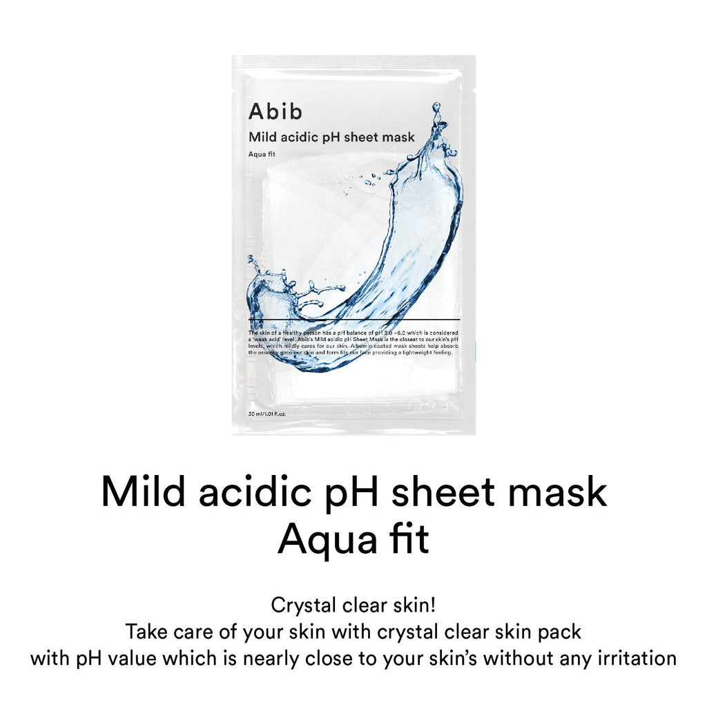 Abib Mild Acidic pH Sheet Mask Aqua Fit 30ml X 10ea