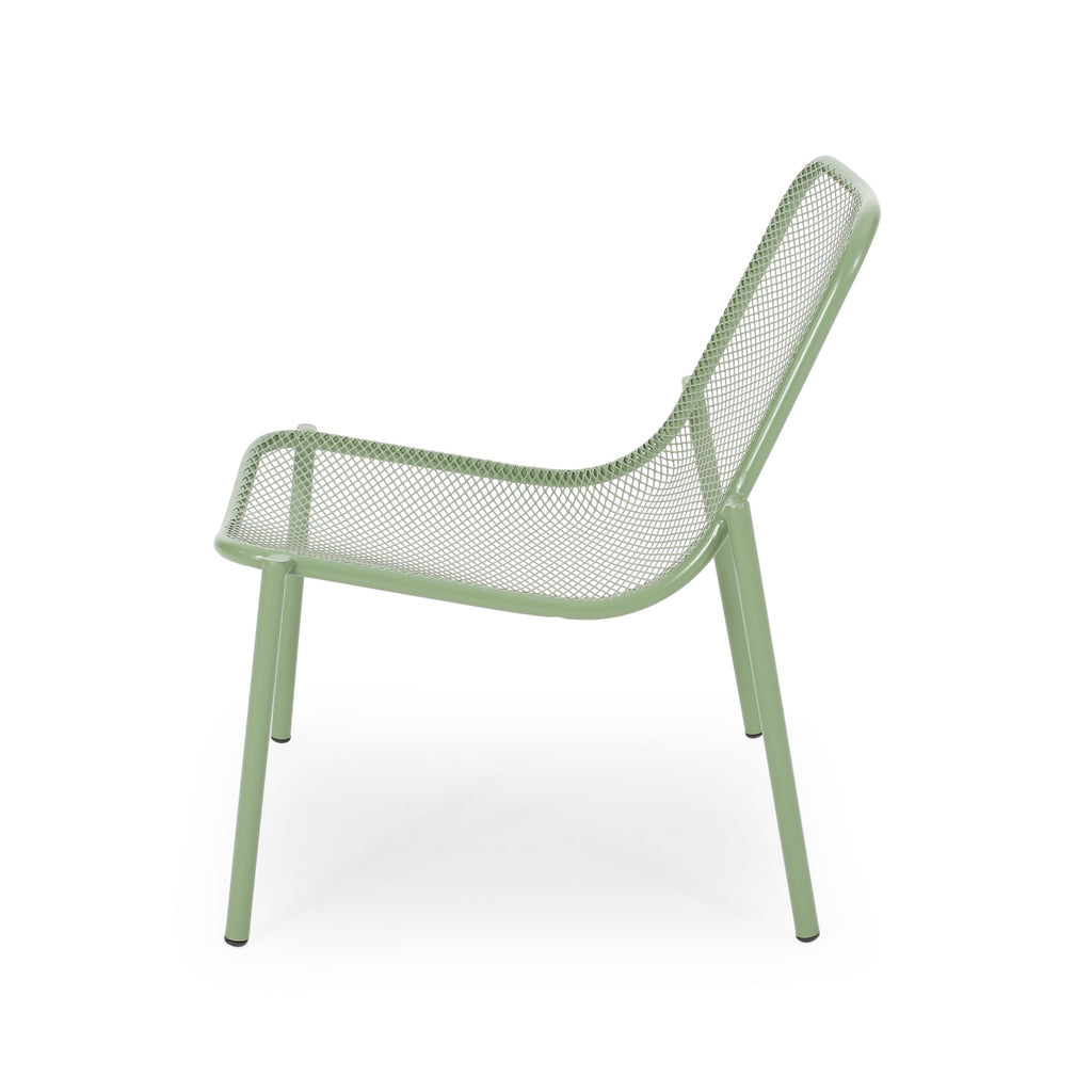 Kincaid Outdoor 3-Piece Conversation Set with Iron Frame - Matte Green, Navy Blue, or White
