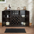 Espresso Wine Cabinet with 18-Bottle Rack - Hazen Collection