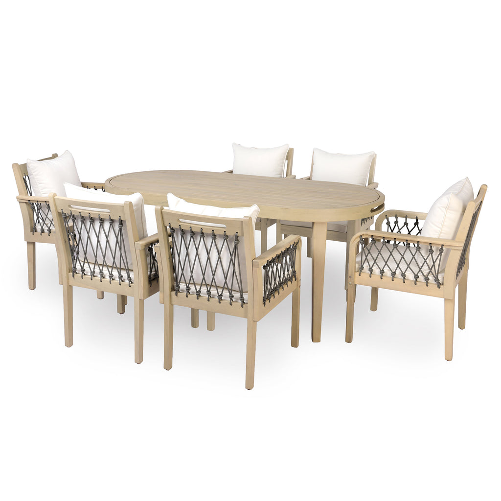 7-Piece Outdoor Acacia Wood Dining Set